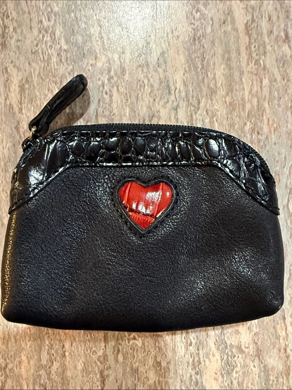 Brighton Coin Pouch with Red Heart Inset